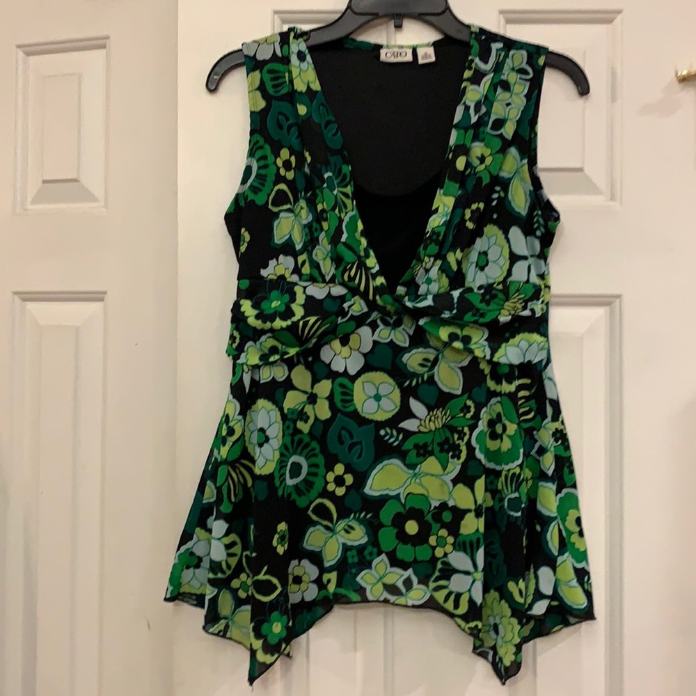 😍 2/$29 Cato Asymmetrical top stretchy meshy lined *** see last pic